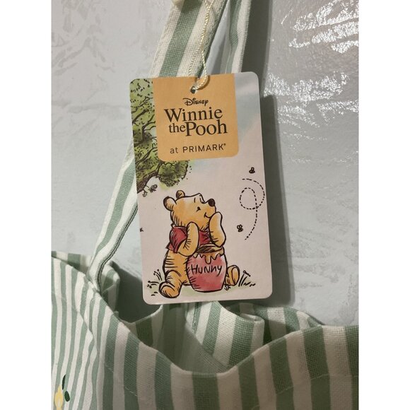 Disney Winnie The Pooh Green Striped Tote Bag By Primark - Picture 3 of 6